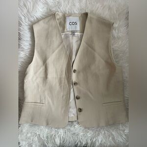 COS Linen Beige Vest Size 10